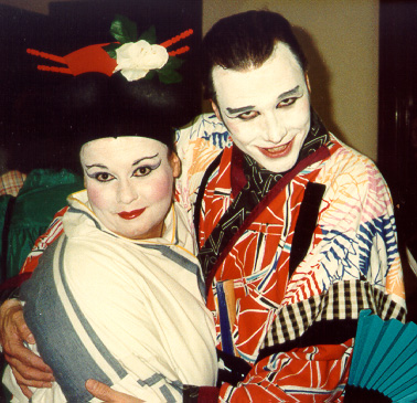 Patti in The Mikado 1989, with Ron Herman — 'Nanki-Poo'