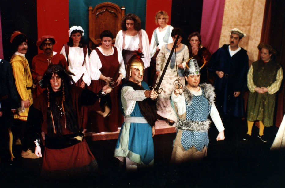 John in Princess Ida 1990 — 'Guron', with Brian Smith — 'Arac', and David Schafer — 'Scynthius'