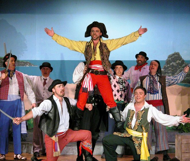 Kurt in The Pirates of Penzance 2006 — 'The Pirate King', with David Schafer, Sam Nelson, Robert D. Gorski, Christopher Adams, Sean Brabant, Chris Haller, and David Raymond