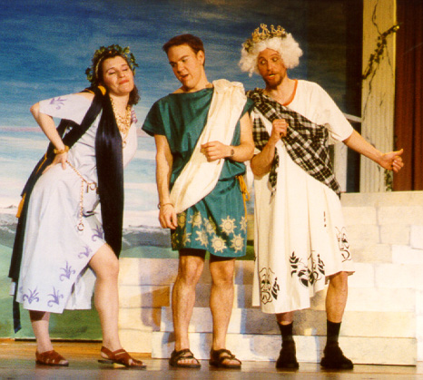 Amanda in Thespis 2002 — 'Daphne', with Jeffrey Alan Miller — 'Sparkeion', and Ted Benedict — 'Thespis'