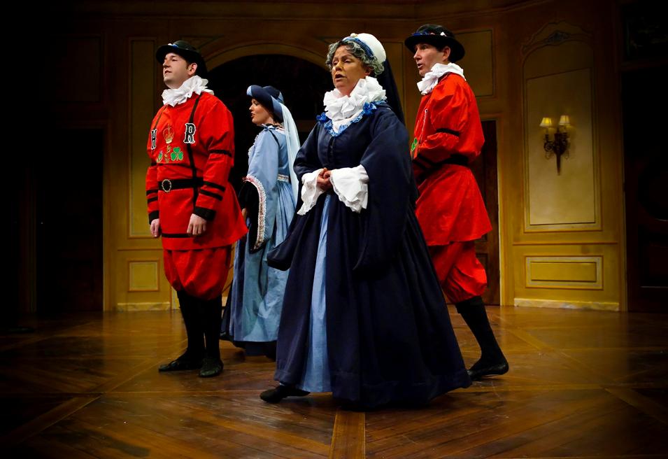 Andrew in The Yeomen of the Guard 2009 — 'Colonel Fairfax', with Karen Karnisky — 'Kate', Sarajane Fondiller — 'Dame Carruthers', and Bill Hammond — 'Sergeant Meryll'